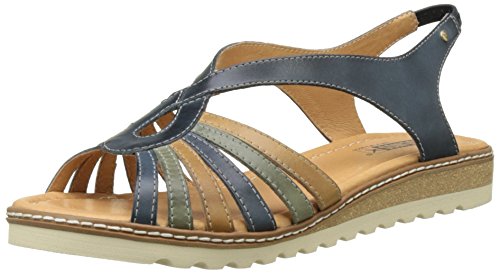 Pikolinos Alcudia W1l_v17, Sandalias con Cuña para Mujer, Azul (Ocean), 36 EU