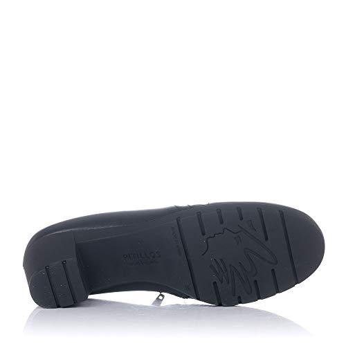 PITILLOS 3111 Zapato Abotinado Piel Tacon Mujer Negro 40