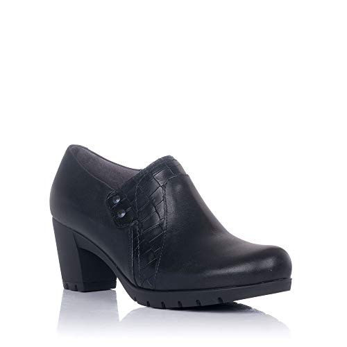 PITILLOS 3111 Zapato Abotinado Piel Tacon Mujer Negro 40