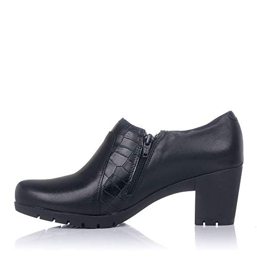 PITILLOS 3111 Zapato Abotinado Piel Tacon Mujer Negro 40