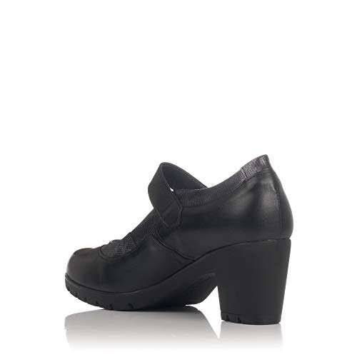 PITILLOS 3821 Zapato Pulsera Piel Tacon Mujer Negro 36