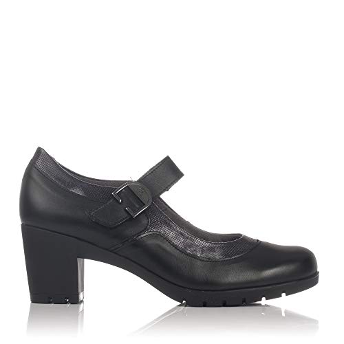 PITILLOS 3821 Zapato Pulsera Piel Tacon Mujer Negro 36