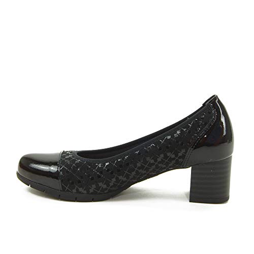 PITILLOS 5740 Salon Combinado Tacon Medio Mujer Negro 38