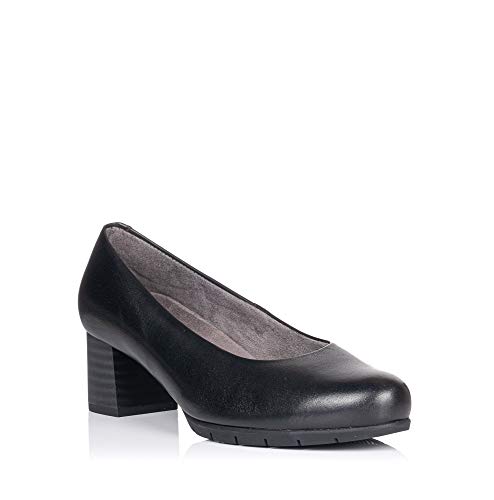 PITILLOS 5741 Salon Piel Tacon Medio Mujer Negro 36
