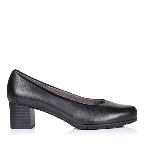 PITILLOS 5741 Salon Piel Tacon Medio Mujer Negro 36