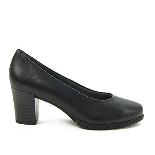 PITILLOS 5760 Salon Piel Tacon Alto Mujer Negro 40