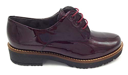 PITILLOS 5790 Zapato Cordones Charol Burdeos - 40