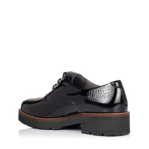 PITILLOS 5790 Zapato Cordones Charol Mujer Negro 36
