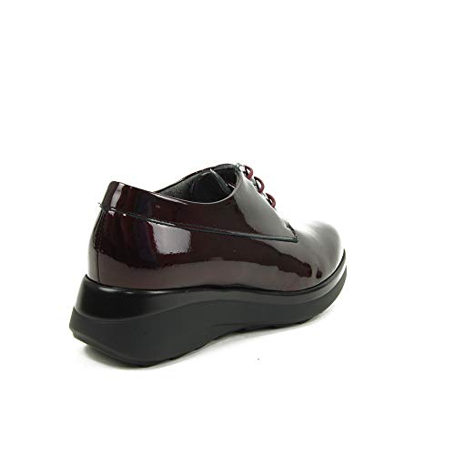 PITILLOS 5830 Zapato Cordones Charol Mujer Burdeos 39