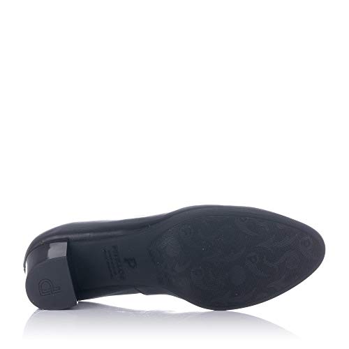 PITILLOS 6055 Salon Piel Tacon Alto Mujer Negro 37