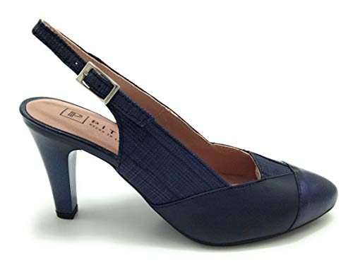 Pitillos 6063 salón Destalonado Azul Metalizado - 39