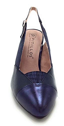 Pitillos 6063 salón Destalonado Azul Metalizado - 39