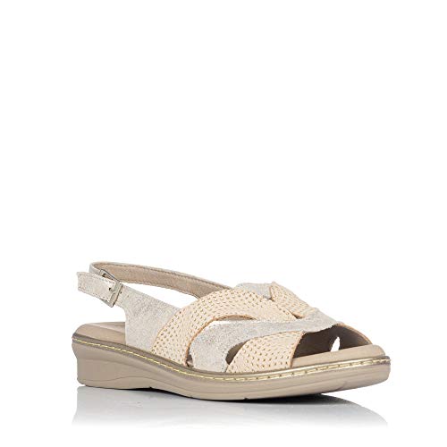 PITILLOS 6603 Sandalia Piel Confort Mujer Oro 38