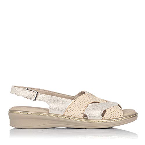 PITILLOS 6603 Sandalia Piel Confort Mujer Oro 38