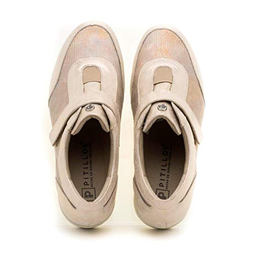 pitillos Zapato Sport de Piel Dorado