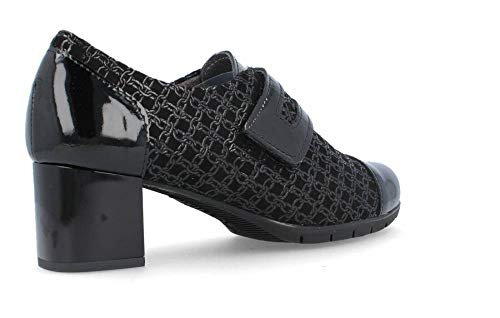 Pitillos - Zapato Tacón Medio Cadenas Velcro - Negro, 38