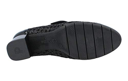 Pitillos - Zapato Tacón Medio Cadenas Velcro - Negro, 38