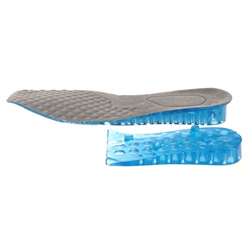 Pixnor 4,5 cm altura ajustable 2-capa de silicona plantillas aumento zapato levanta cojines del zapato