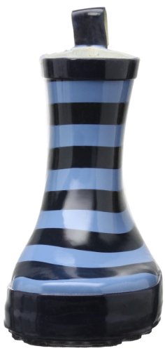 Playshoes Bota de Agua Raya, Botas de Goma de Caucho Natural Unisex niños, Azul (Marine/Hellblau 639), 24 EU