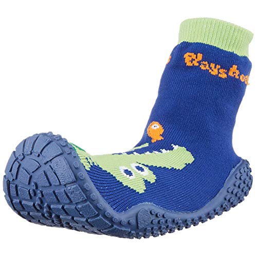 Playshoes Calcetines de Playa con protección UV Cocodrilo, Zapatos de Agua Unisex niños, Azul (Marine 11), 20/21 EU