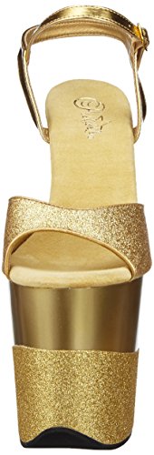 Pleaser Flamingo 809-2G - Sandalias para mujer, color Dorado (Gold Gltr/Gold-Gltr)), talla 42 EU (9 UK)