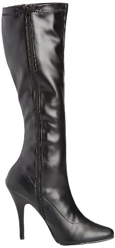Pleaser SEDUCE-2000, Botas tacón para Mujer, Negro-Schwarz (Blk str PU), 43 EU