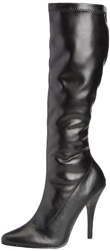 Pleaser SEDUCE-2000, Botas tacón para Mujer, Negro-Schwarz (Blk str PU), 43 EU