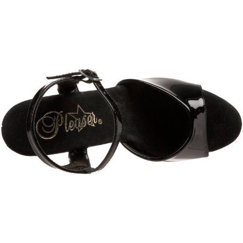 Pleaser SKY-309 - Sandalias de vestir para mujer, Blk Pat/Clr, 37