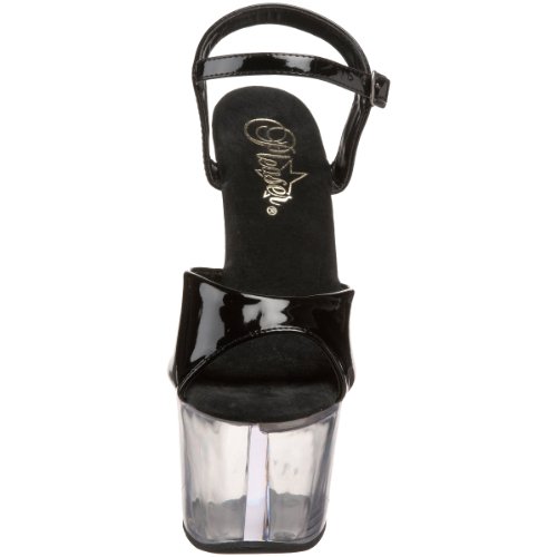 Pleaser SKY-309 - Sandalias de vestir para mujer, Blk Pat/Clr, 37