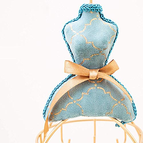 POHOVE Mannequin Joyería con Soporte, Hierro Resina Vestido Soporte Expositor Joyería Percha Collar Anillo Almacenaje Retro Zapato Set con Metal Bandeja para Mujer Niña Novia Regalo