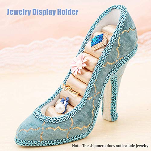 POHOVE Mannequin Joyería con Soporte, Hierro Resina Vestido Soporte Expositor Joyería Percha Collar Anillo Almacenaje Retro Zapato Set con Metal Bandeja para Mujer Niña Novia Regalo