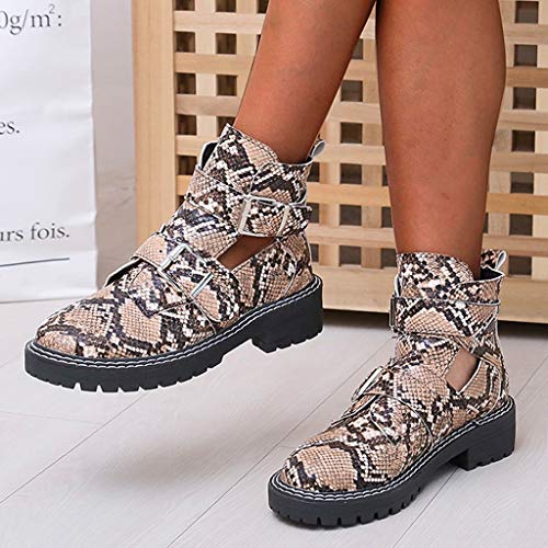 POLPqeD Botines Mujer Botas Mujer Botines Mujer Invierno Botines Vestir Mujer Invierno Zapatos de Gamuza Botines Invierno Mujer 2018 Botines con Hebillas Mujer Estudiante Chica Botas de Flecos