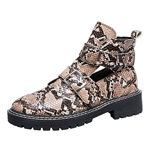 POLPqeD Botines Mujer Botas Mujer Botines Mujer Invierno Botines Vestir Mujer Invierno Zapatos de Gamuza Botines Invierno Mujer 2018 Botines con Hebillas Mujer Estudiante Chica Botas de Flecos