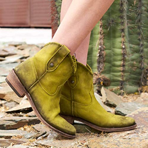 Posional Botas Chelsea para Mujer, Tobillo Casual Calzado Terciopelo Botas de Ladies Botines Lindos de Planas Bajas Cuñas Color Sólido Plataforma Romana Tacones Altos a la Rodilla