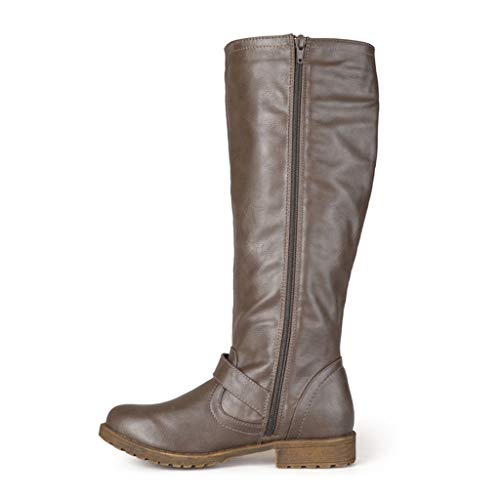 Posional Botas Largas Mujer Rodilla para Botines Altas Vintage de Cuero Zapatos Largos hasta Las Rodillas Casuales Invierno Moda Cremallera Hebilla Cinturón largas Motocicleta Retro cálidas