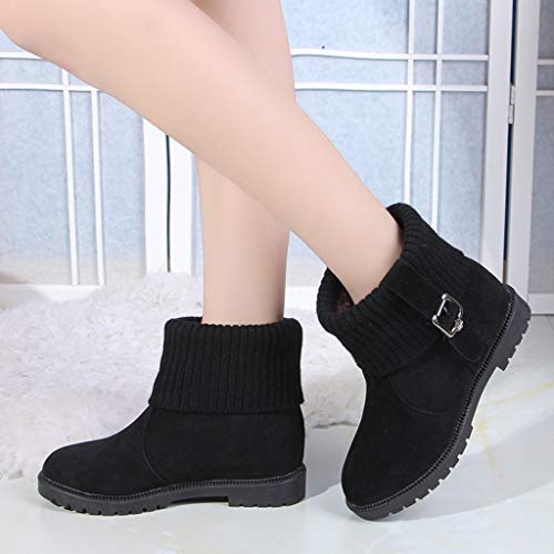 Posional Botines De TacóN Mujer Invierno con Cordones CláSicas Botas TacóN Alto Grueso Zapatos Partido Vestido De Boda A La Moda Ancho Casual Gamuza para Mujer Bordadas Invierno Flecos Largos Moda