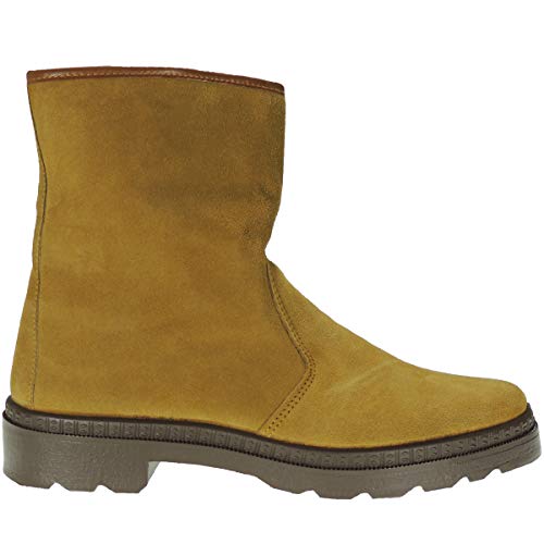 POSTIGO 700 Bota Media Caña Serraje Campo Granja Trabajo Cremallera Labores Agrícolas Forro Lana Invierno Hombre Tabaco Talla 43