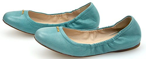 PRADA Zapato Plano Bailarina para Mujer Turquesa O Rojo Laca Art. 3F5659F 38 Turchese - Turquoise