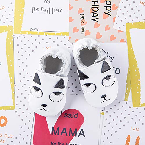 Primeros Pasos Bebe Niña Niños Zapatos Zapatillas de Estar por Casa Pantuflas Calzado Botitas y Patucos Infantiles Piel Sintético Casual Antideslizante-2 BYM 6-12 Meses