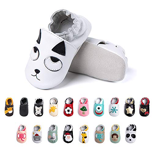 Primeros Pasos Bebe Niña Niños Zapatos Zapatillas de Estar por Casa Pantuflas Calzado Botitas y Patucos Infantiles Piel Sintético Casual Antideslizante-2 BYM 6-12 Meses