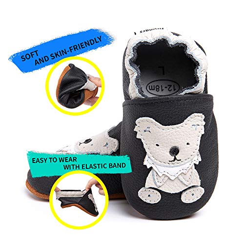 Primeros Pasos Bebe Niña Niños Zapatos Zapatillas de Estar por Casa Pantuflas Calzado Botitas y Patucos Infantiles Piel Sintético Casual Antideslizante-1 BKKL 18-24 Meses