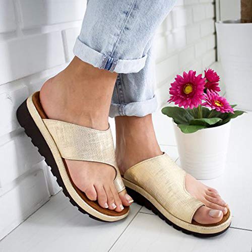 Puimentiua Sandalias y Chanclas Zapatillas de Plataforma Plana de Verano para Mujer EU 35-43