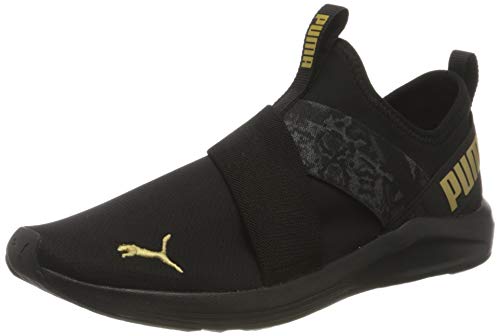 Puma 194408, Zapatillas de Gimnasio Mujer, Negro Metálico Plata, 36 EU