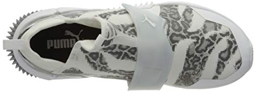 PUMA 194436, Zapatillas de Gimnasio Mujer, Blanco Metálico Plata, 38.5 EU