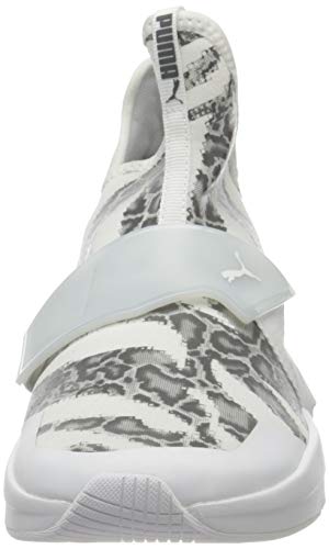 PUMA 194436, Zapatillas de Gimnasio Mujer, Blanco Metálico Plata, 38.5 EU