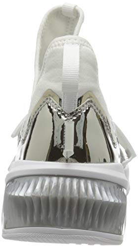 PUMA 194436, Zapatillas de Gimnasio Mujer, Blanco Metálico Plata, 38.5 EU