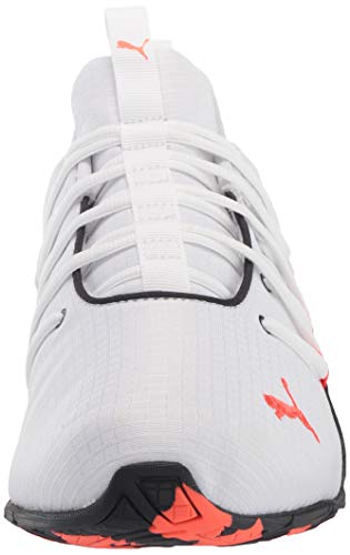 PUMA Axelion, Zapatillas Deportivas. Hombre, White Black Red Red, 41 EU