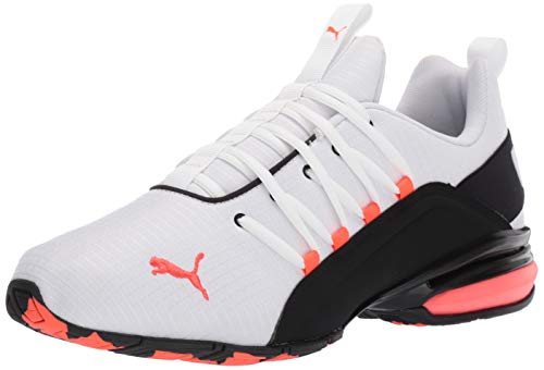 PUMA Axelion, Zapatillas Deportivas. Hombre, White Black Red Red, 41 EU