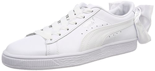 Puma Basket Bow, Zapatillas para Mujer, Blanco White White, 39 EU