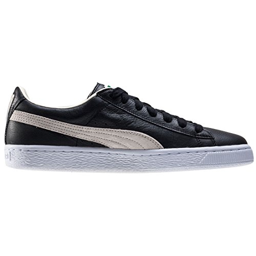 Puma Basket Classic - zapatillas bajas de cuero hombre, Negro/Blanco (Noir/Blanc), talla 44 EU